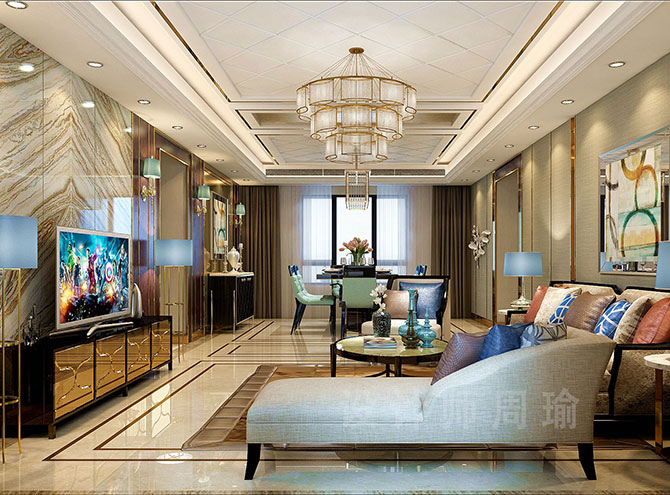 一级黄色日骚世纪江尚三室两厅168平装修设计效果欣赏